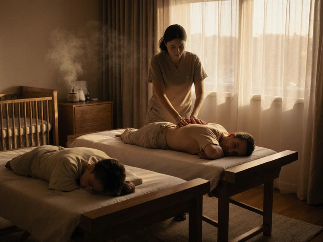 Párová masáž pro novopečené rodiče: Jak si najít čas a energii pro intimitu po porodu